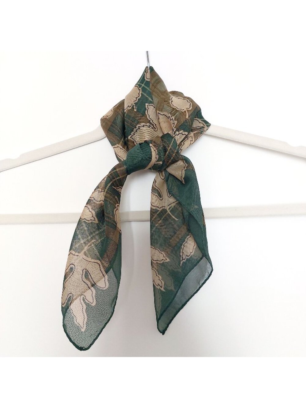 Fall Leaves Foliage Scarf or Bag Handle Tie Wrap 20"x20" Square